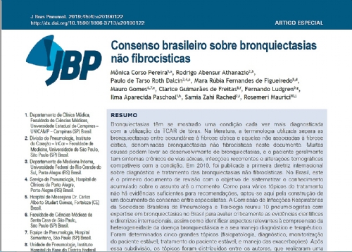 FOI PUBLICADO O CONSENSO BRASILEIRO DE BRONQUIECTASIAS: FA�A O DOWNLOAD